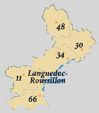 Départements Languedoc Roussillon